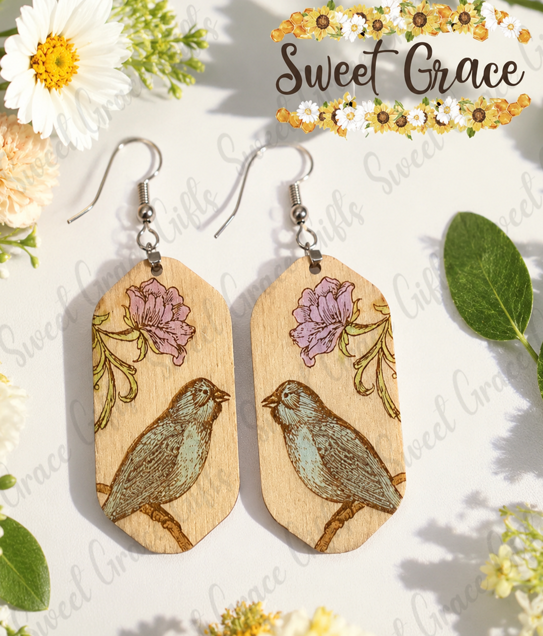 earrings, wood earrings, bird earrings, bird earrings dangle, wood dangle earrings, bird lover, bird lover gift, bird lover earrings