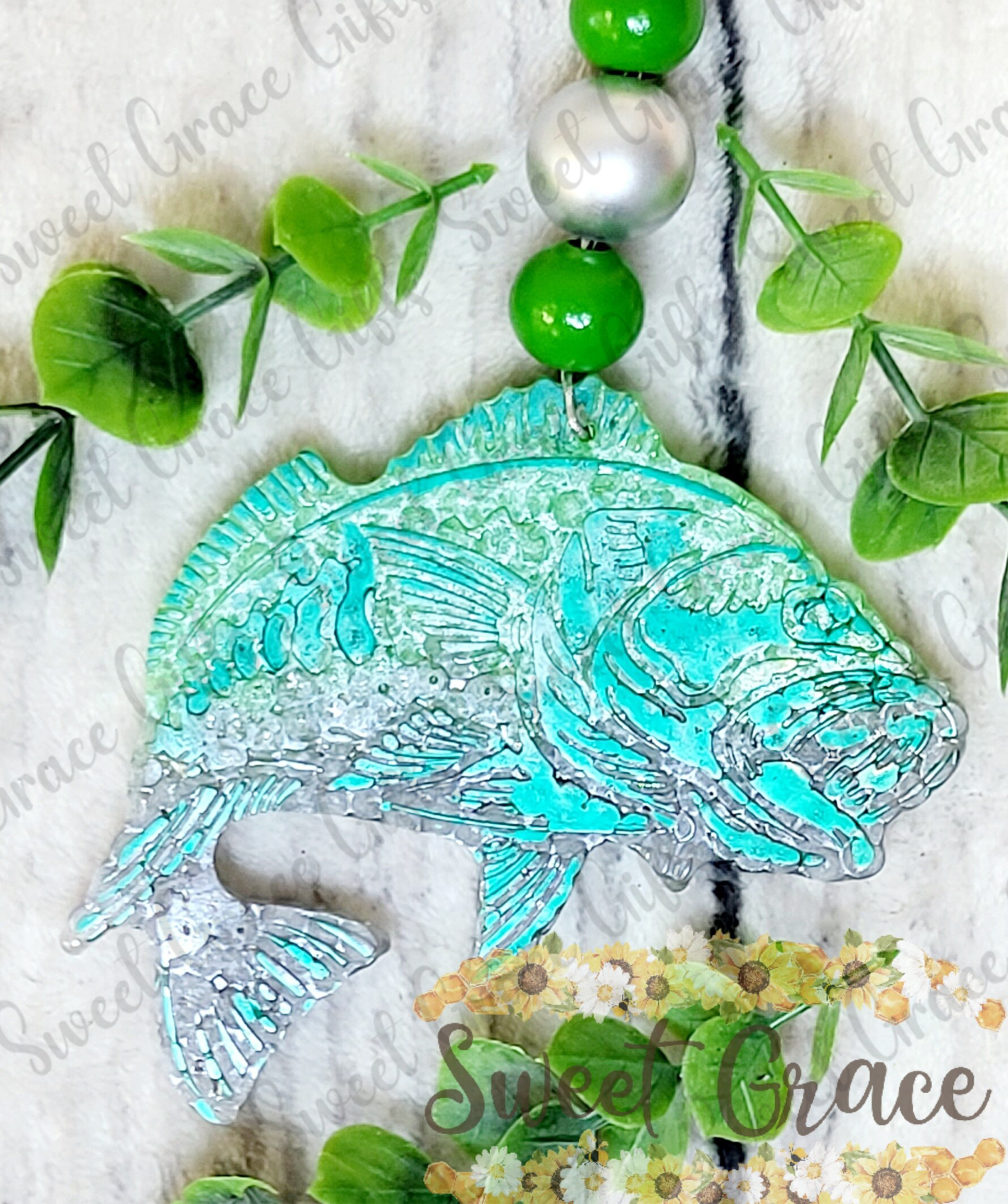 Bass Fishing Car Freshie | Fisherman Gift | Handmade Car Air Freshener | Fishing Lover Car Charm | Truck Decor | Outdoor Freshie | Gift for Him