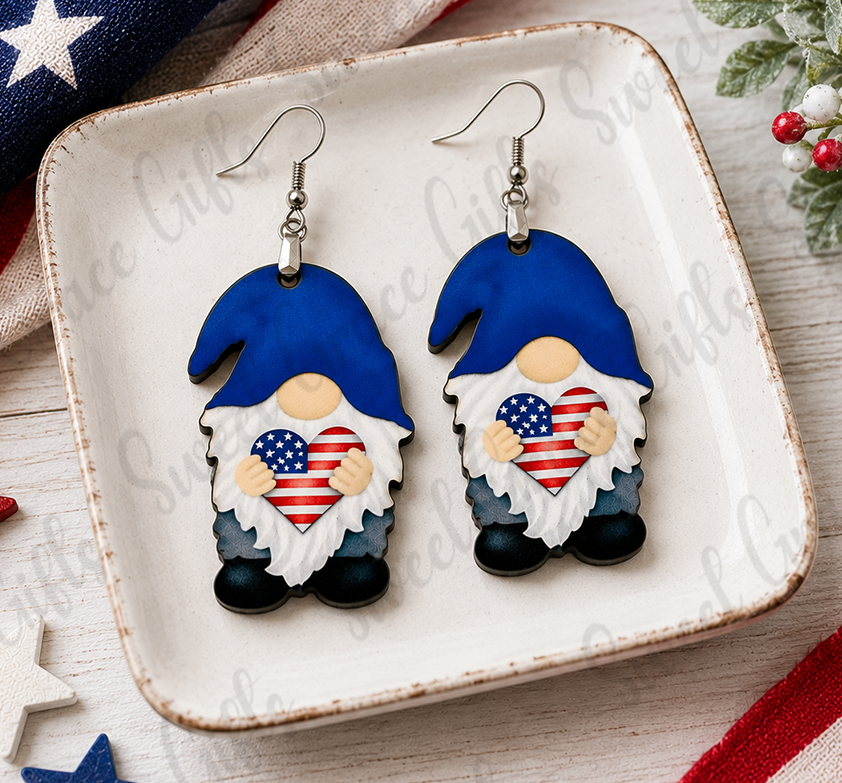 🌴 South Carolina Flag Earrings | Palmetto Tree Teardrop Earrings | SC State Pride Jewelry | South Carolina Gift for Women (Copy)