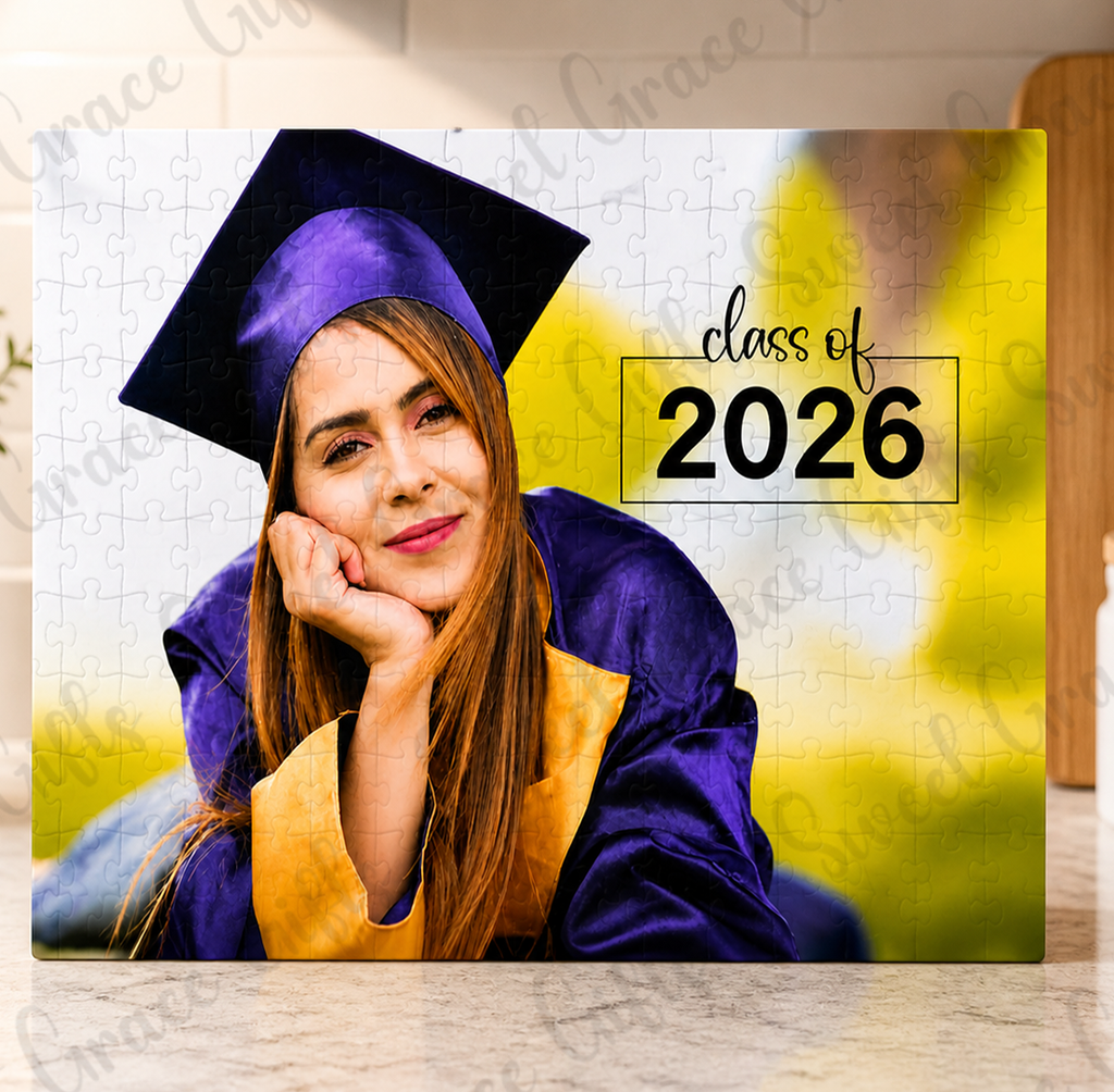 Personalized Graduation Puzzle 2026, Custom Grad Photo Puzzle, Senior Keepsake Gift, Class of 2026 Graduation Gift, Picture Puzzle for Graduate