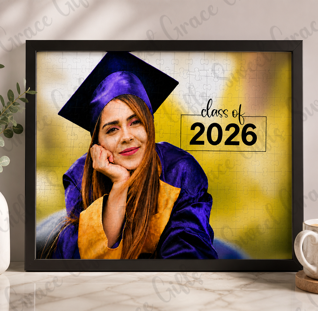 Personalized Graduation Puzzle 2026, Custom Grad Photo Puzzle, Senior Keepsake Gift, Class of 2026 Graduation Gift, Picture Puzzle for Graduate