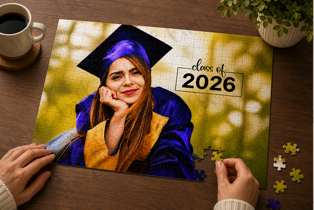 Personalized Graduation Puzzle 2026, Custom Grad Photo Puzzle, Senior Keepsake Gift, Class of 2026 Graduation Gift, Picture Puzzle for Graduate