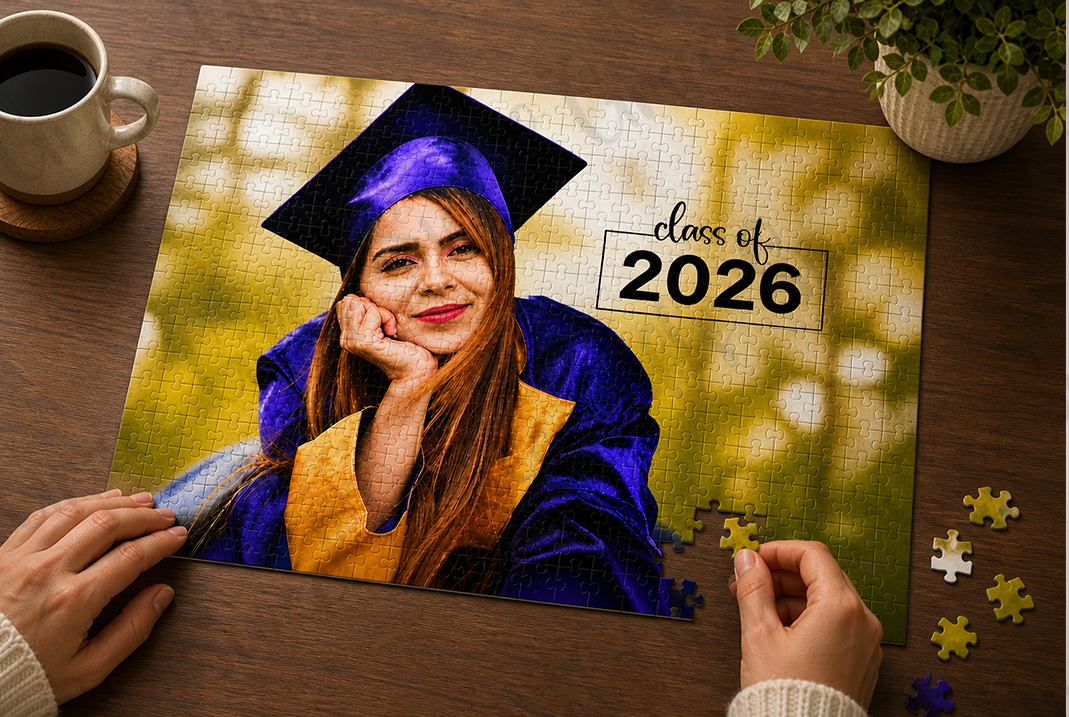 Personalized Graduation Puzzle 2026, Custom Grad Photo Puzzle, Senior Keepsake Gift, Class of 2026 Graduation Gift, Picture Puzzle for Graduate