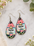 Teacher Life Pencil Teardrop Earrings | Teacher Appreciation Gift | Cute School Earrings | Back to School Teacher Jewelry